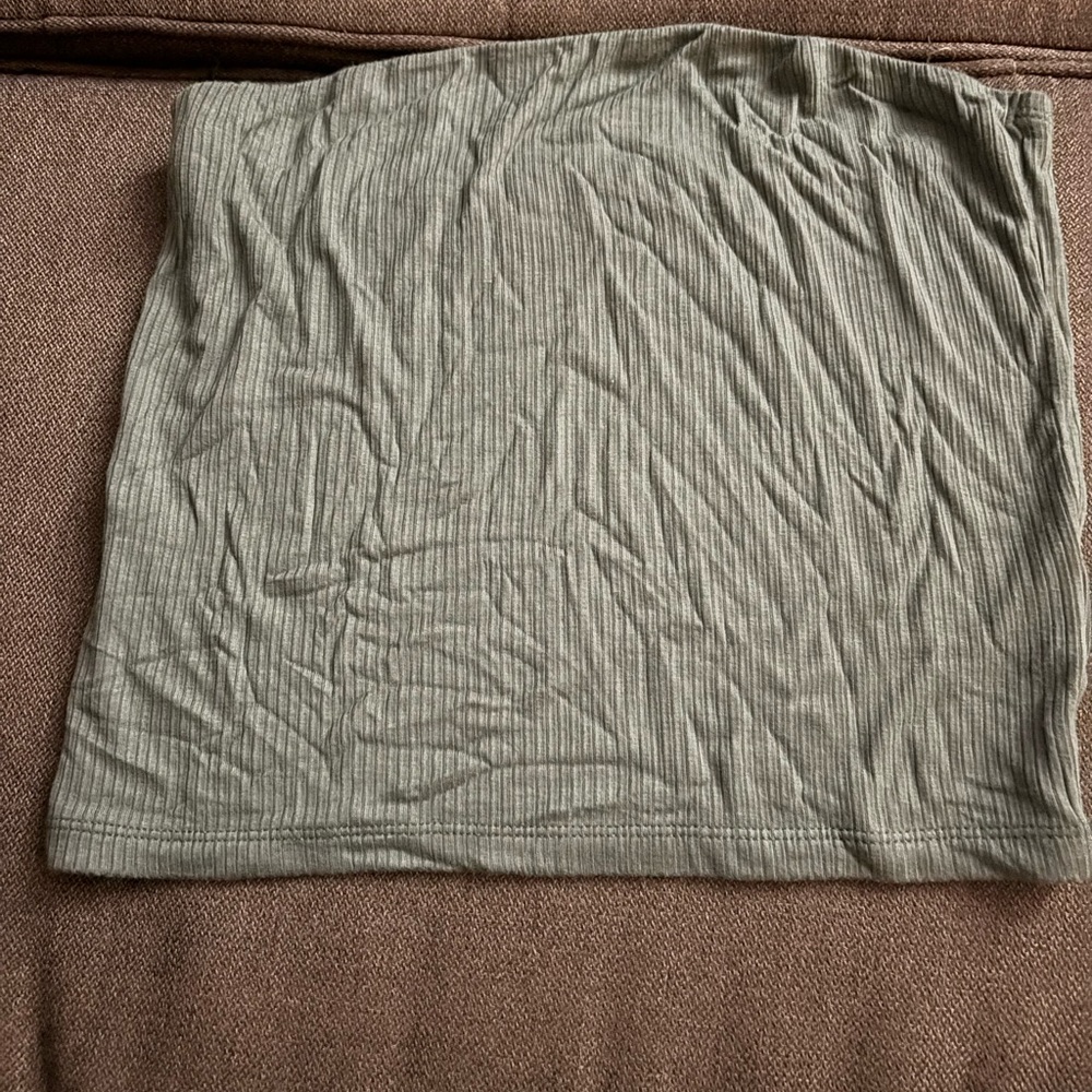 American Eagle Outfitters Ribbed Olive Tube Top - Light Green